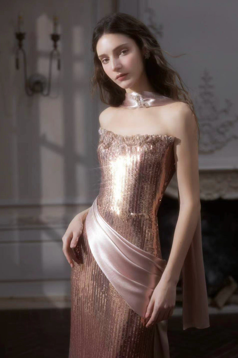 S Mousse Amour Rose Gold Gown