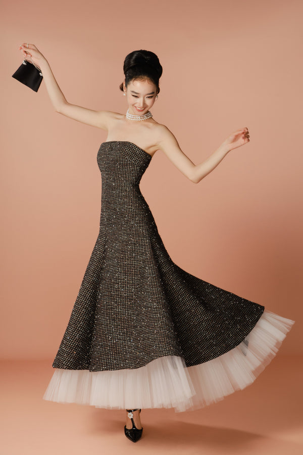 De Garbo Louise Black Vintage Gown