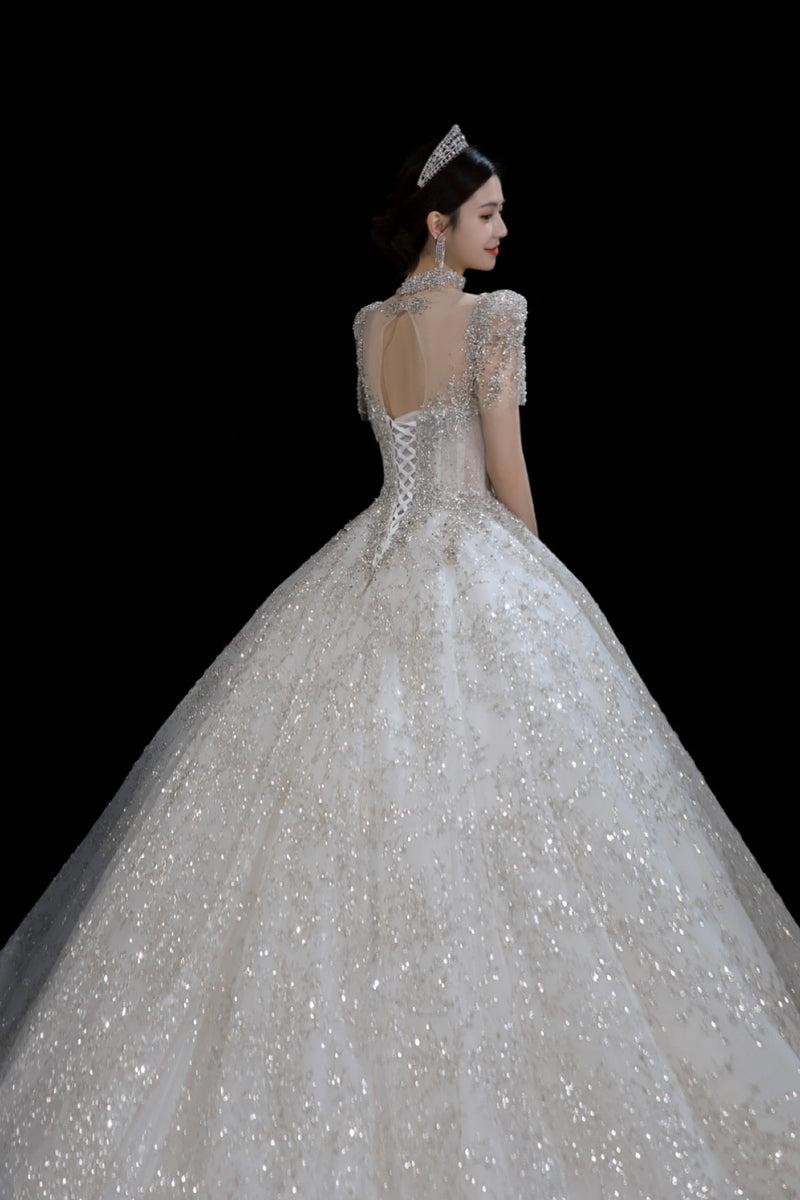 KC Isadora Square Neck Sleeve Bridal Ballgown