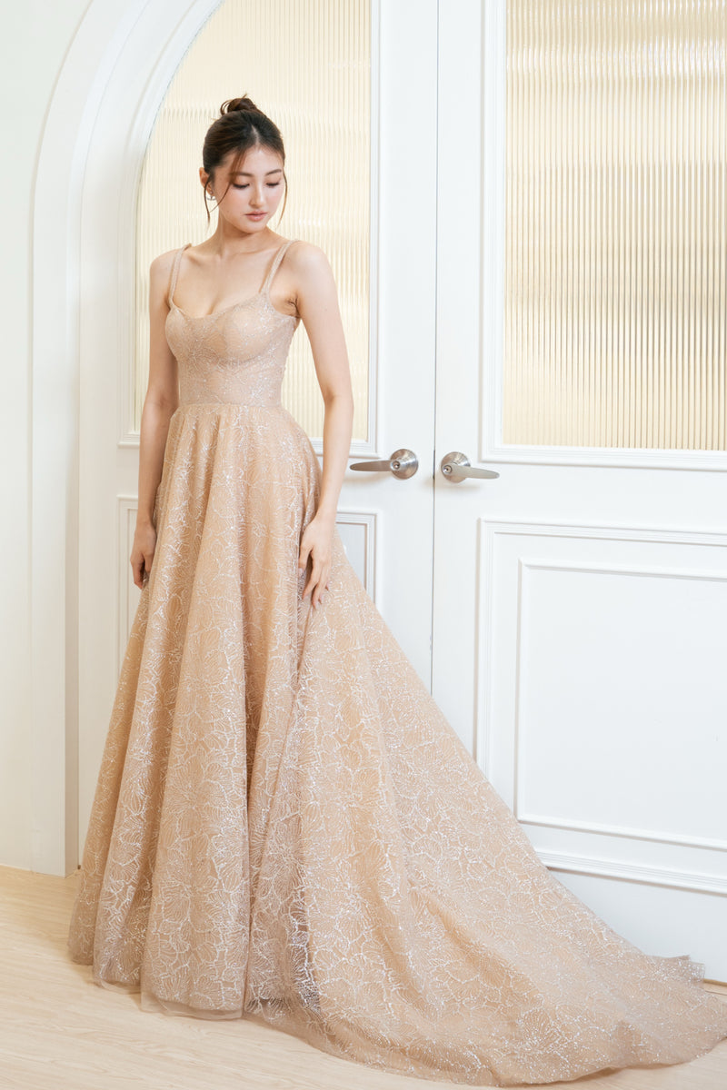 W Jale Golden Ballgown