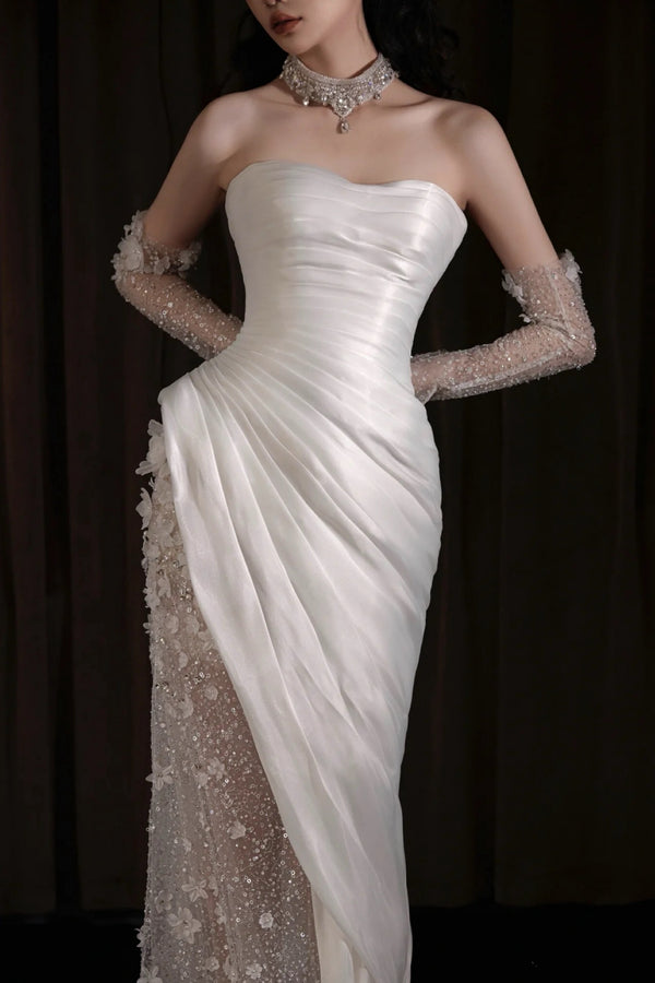 LP Lydian Satin Mermaid Gown