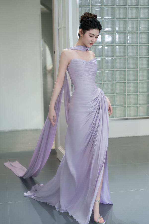 LP Noir Floral Purple Gown