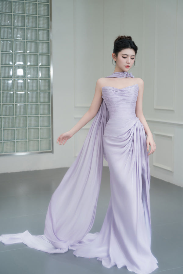 LP Noir Floral Purple Gown