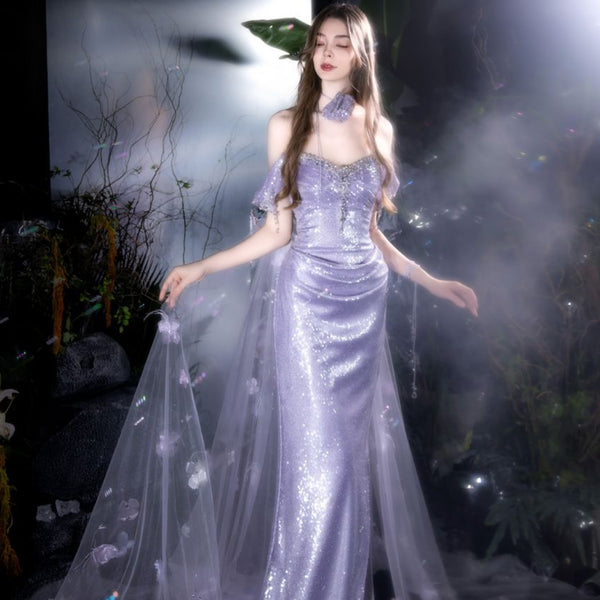 SM Emelia Lavender Fairy Gown – GlamEdge Dress & Gown