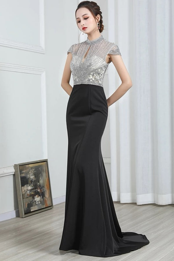Caria Black Mermaid Gown