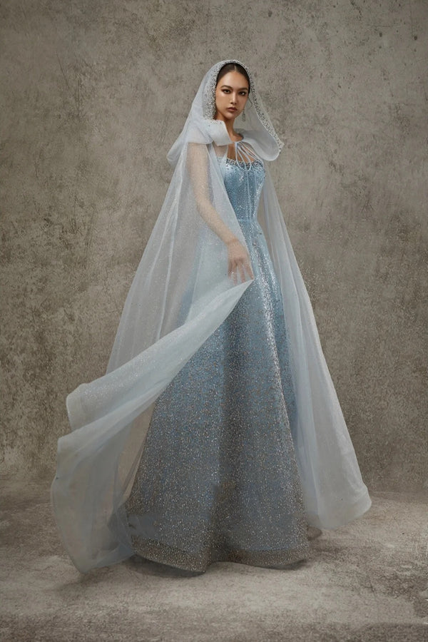 SC Alarice Blue Mermaid Gown