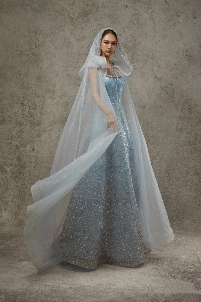 SC Alarice Blue Mermaid Gown