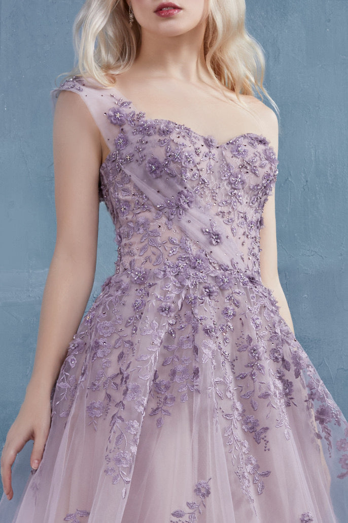 AL Clare Violet Sweetheart Gown