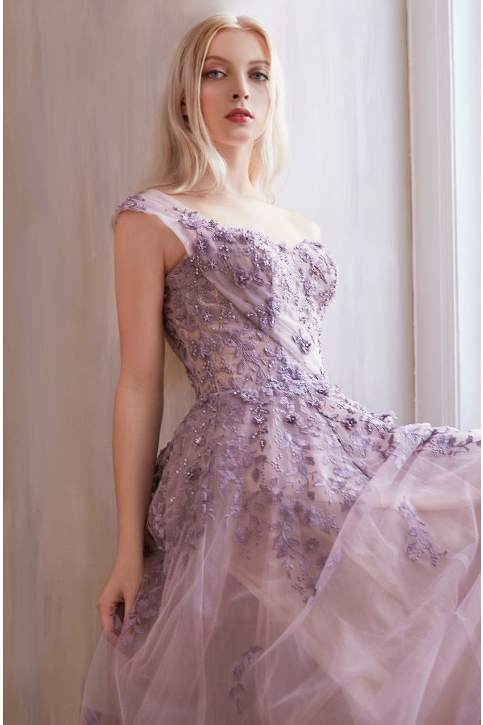 AL Clare Violet Sweetheart Gown