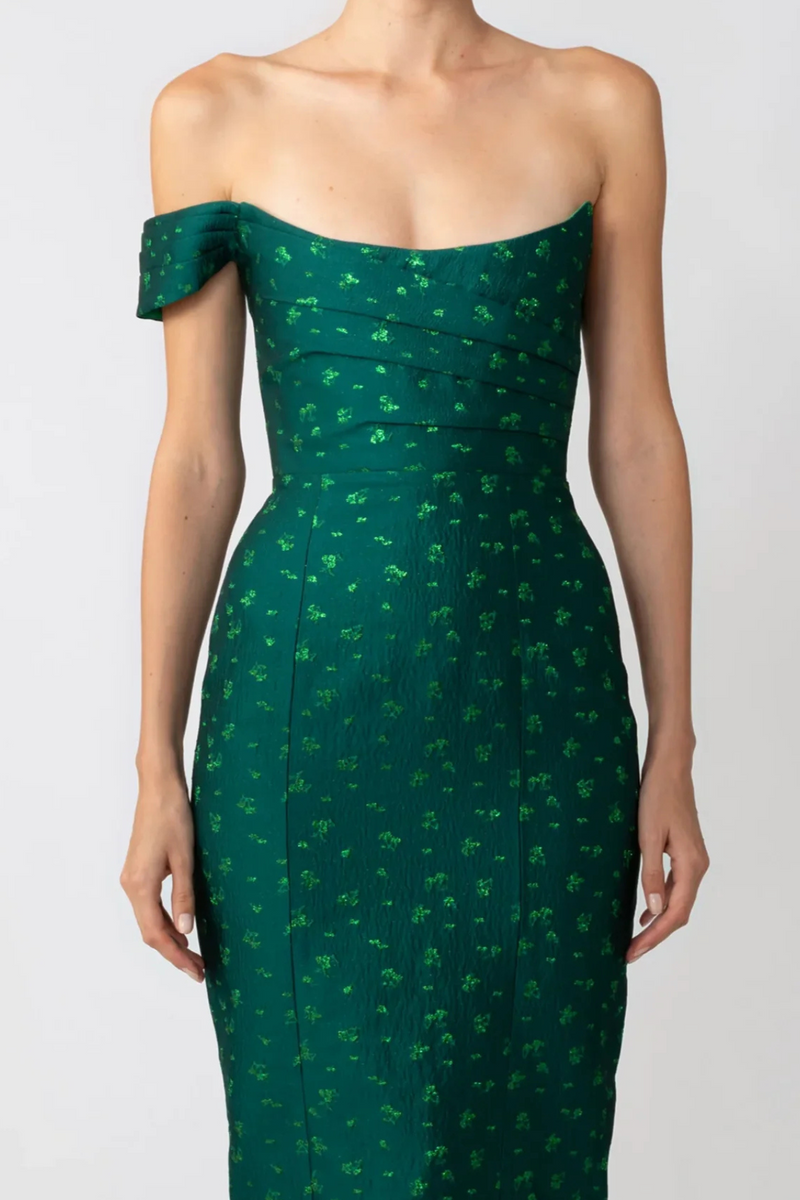 Sau Lee Jackson Jacquard Gown