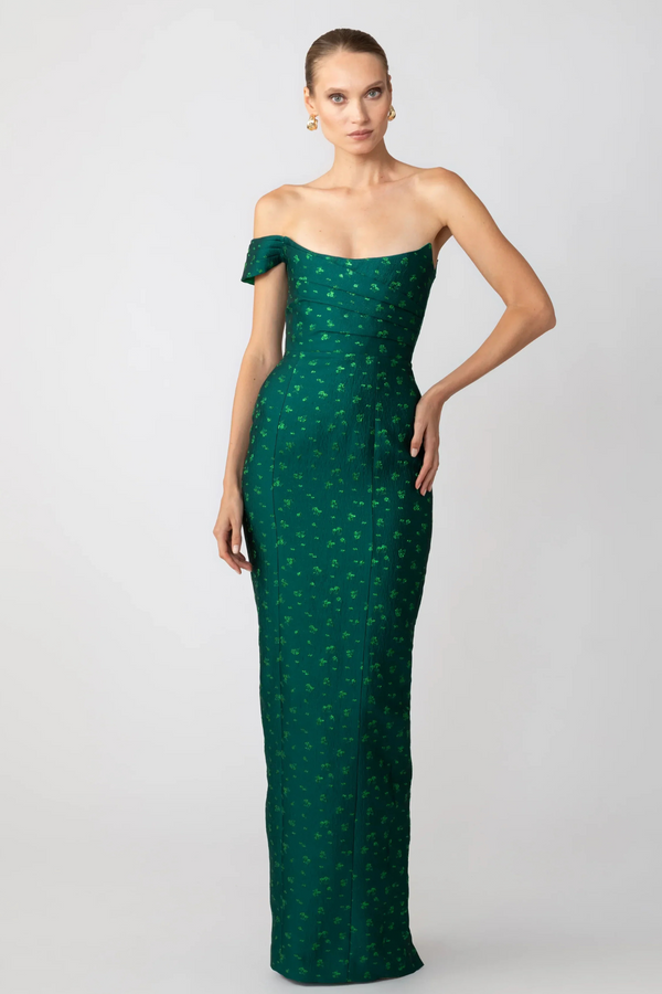 Sau Lee Jackson Jacquard Gown