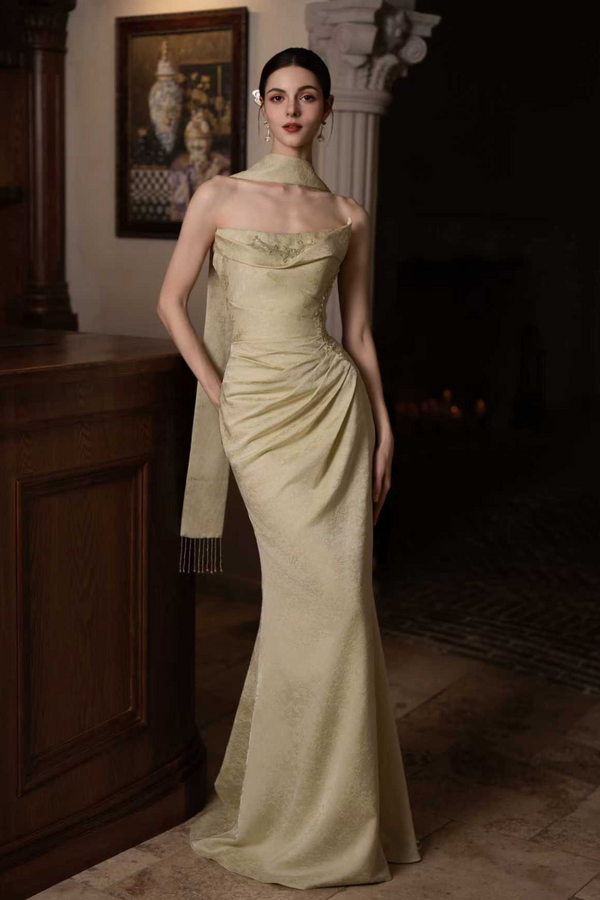 XJ Vitalia Oriental Yellow Gown
