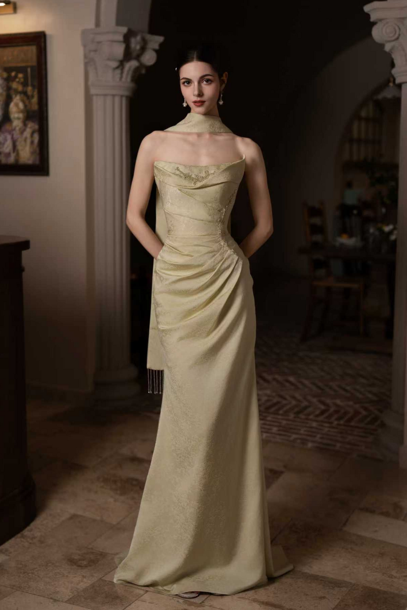 XJ Vitalia Oriental Yellow Gown