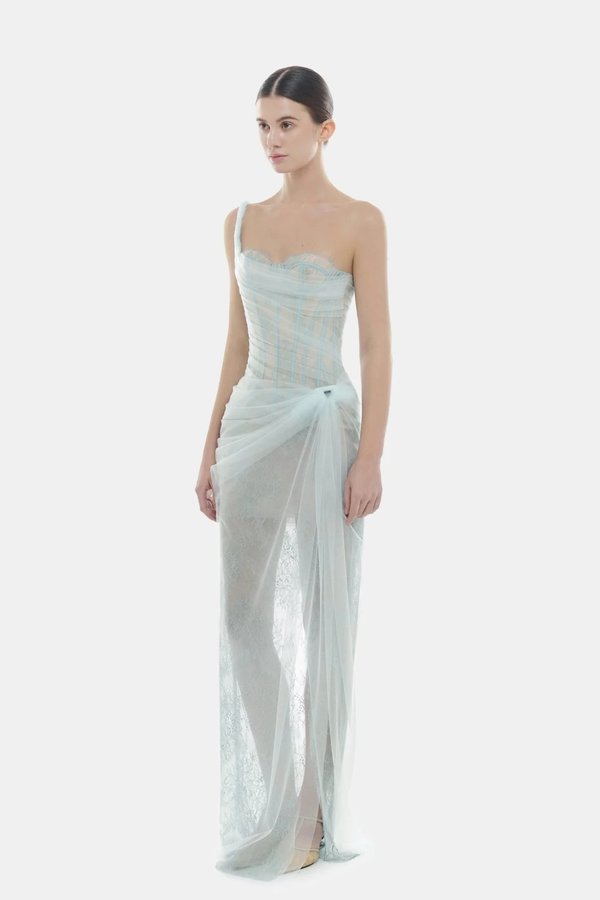 VD Lobbster Montsand Nikos Baby Blue Gown