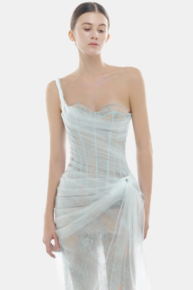VD Lobbster Montsand Nikos Baby Blue Gown