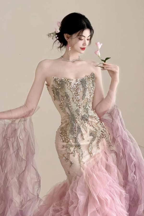 LP Enchanted Mermaid Gradient Pink Gown