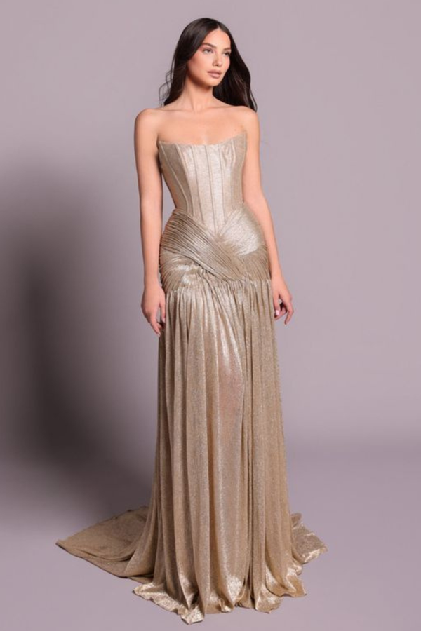 TE Carlos Gold Gown