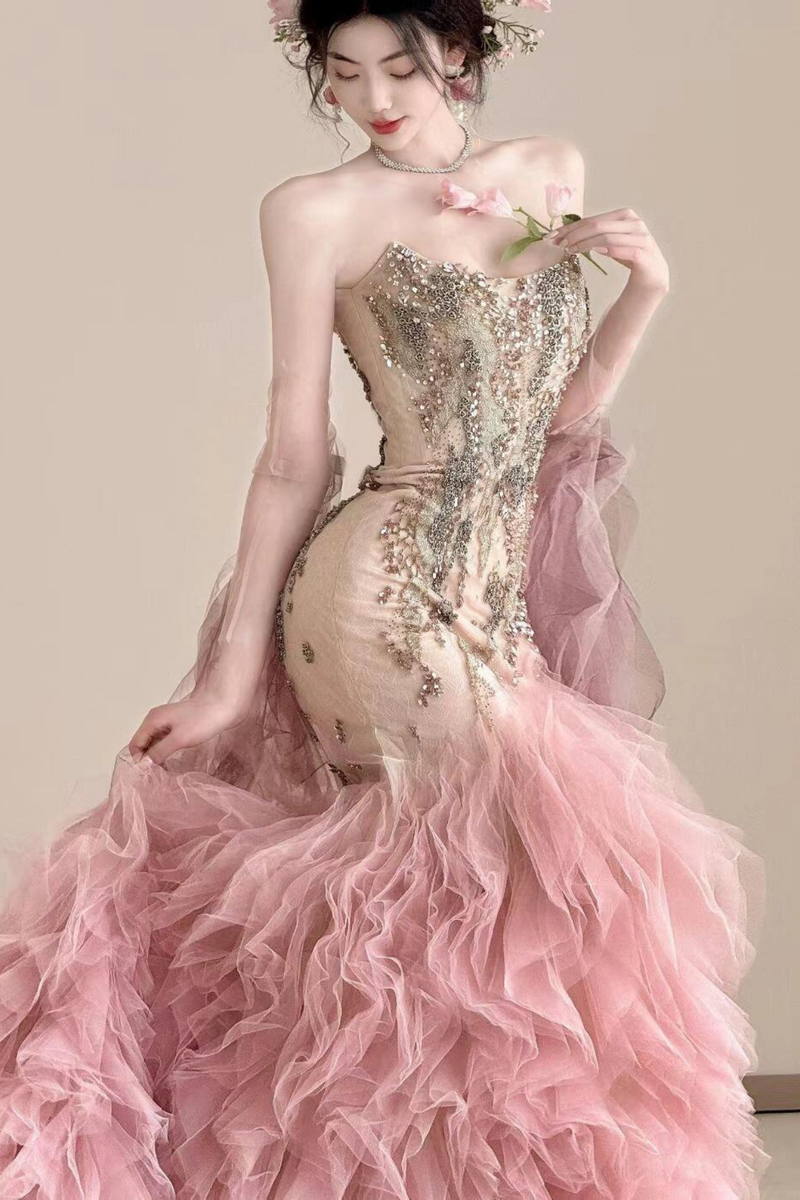 LP Enchanted Mermaid Gradient Pink Gown