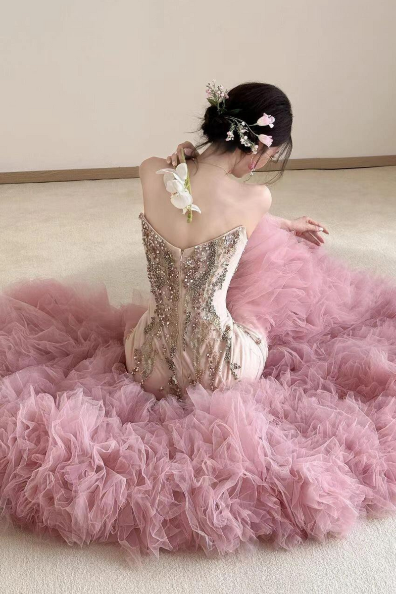 LP Enchanted Mermaid Gradient Pink Gown