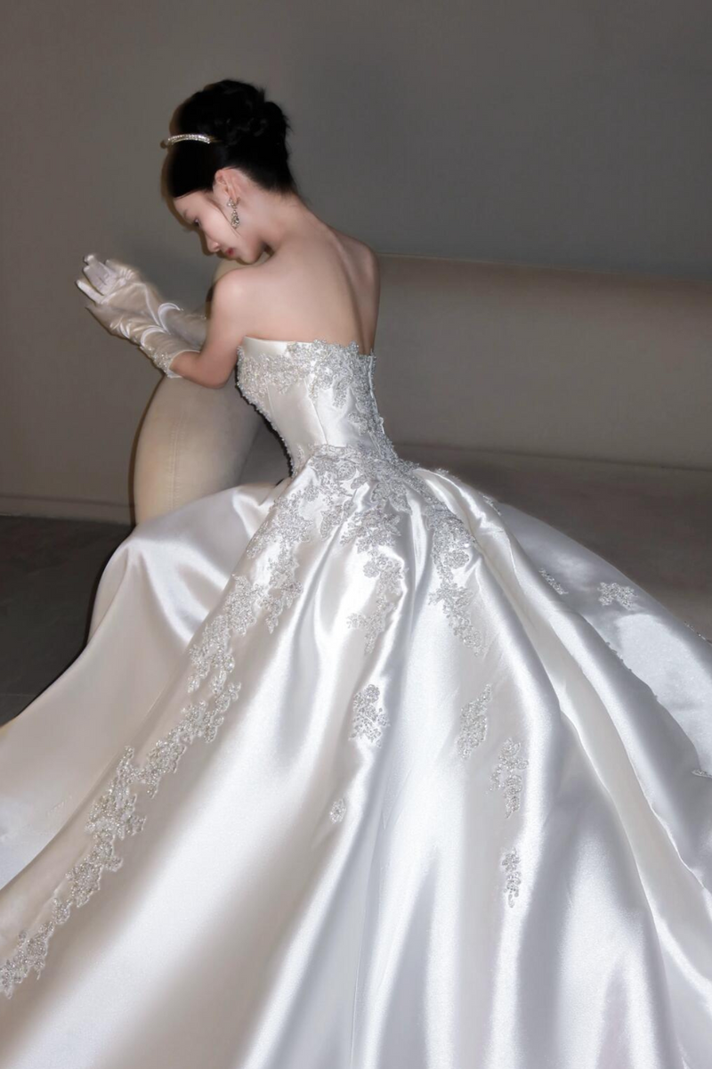 WNN Tamika Mermaid Overskirt White Gown