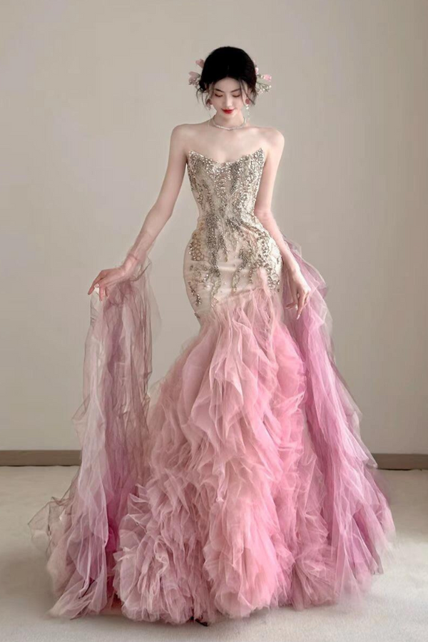 LP Enchanted Mermaid Gradient Pink Gown