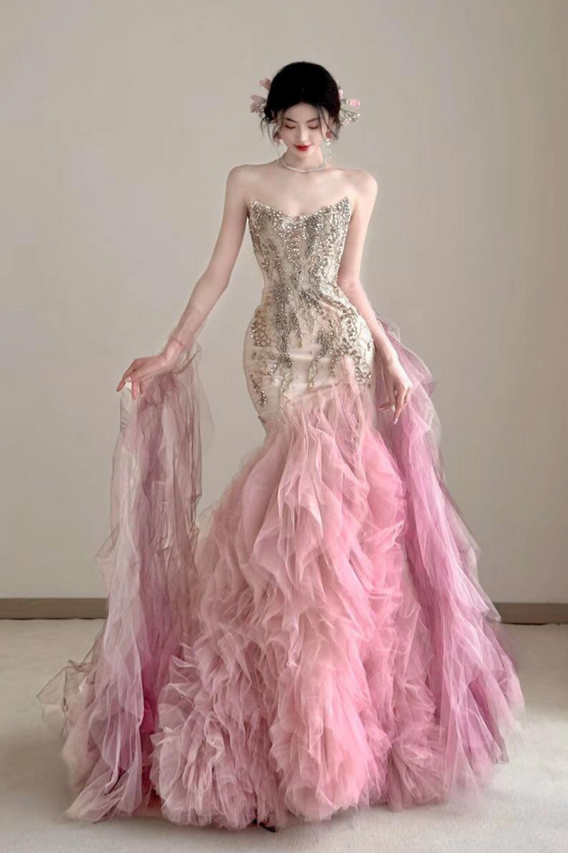 LP Enchanted Mermaid Gradient Pink Gown