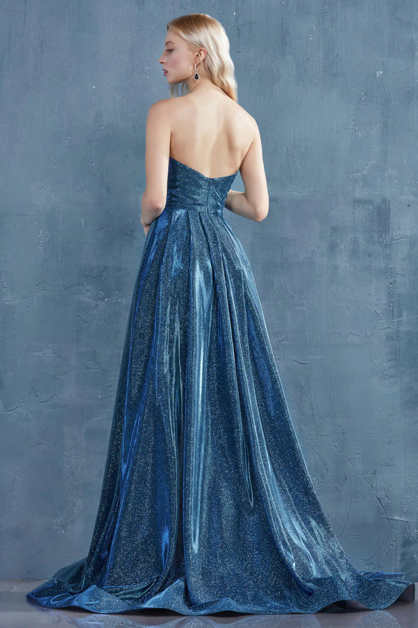 AL Kali Stardust Dark Blue Glittery Gown