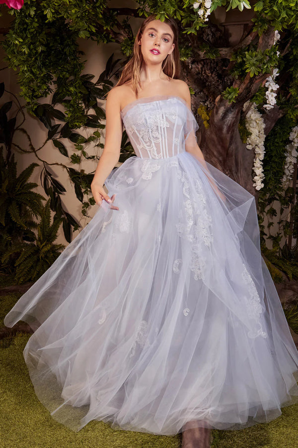 AL Aurora Tulle Corset Lilac Gown