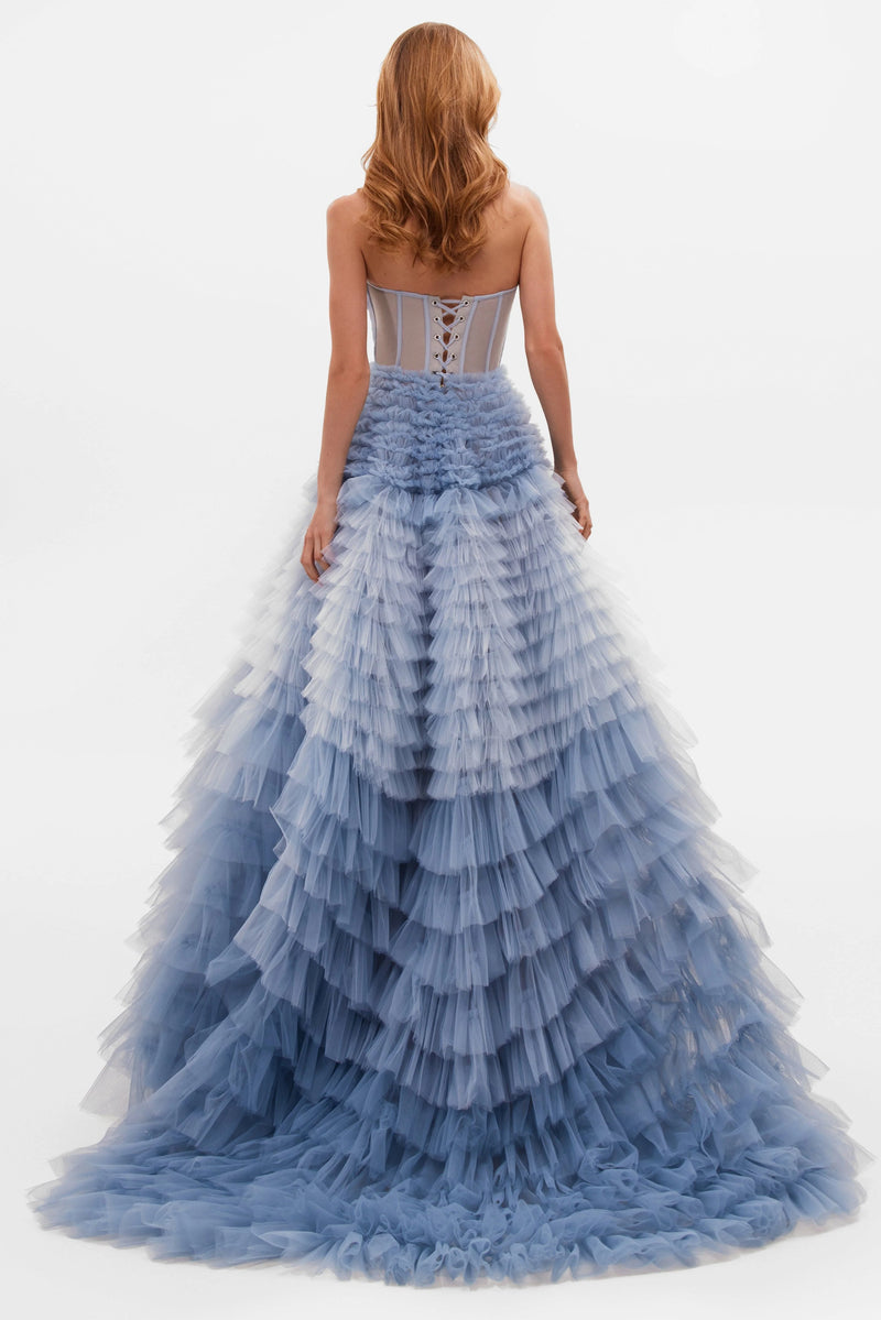 Milla Blue Ombre Tulle Gown