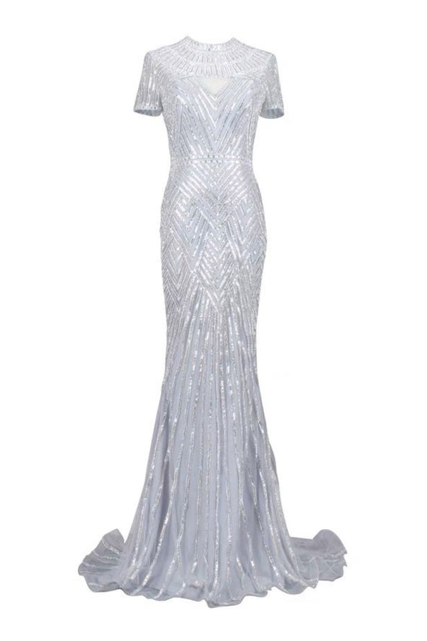 Cleopatra Sliver Mermaid Gown