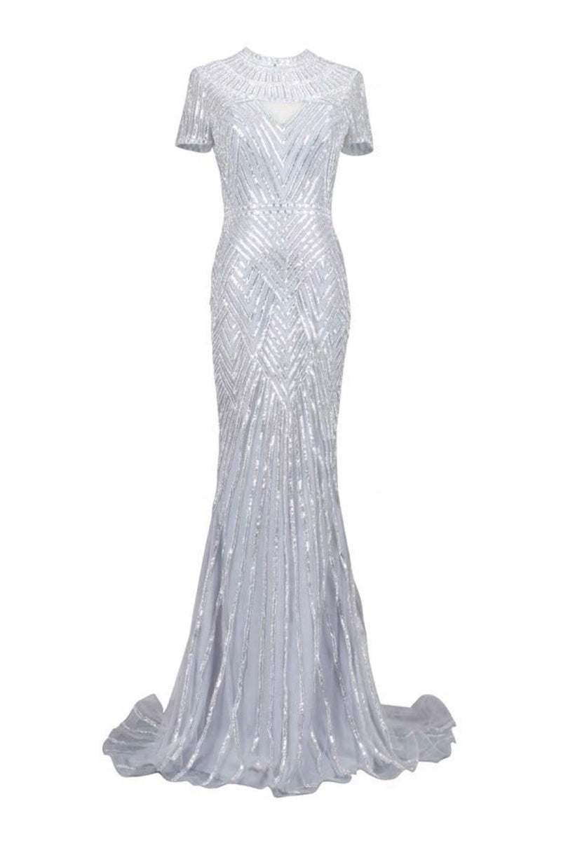 Cleopatra Sliver Mermaid Gown