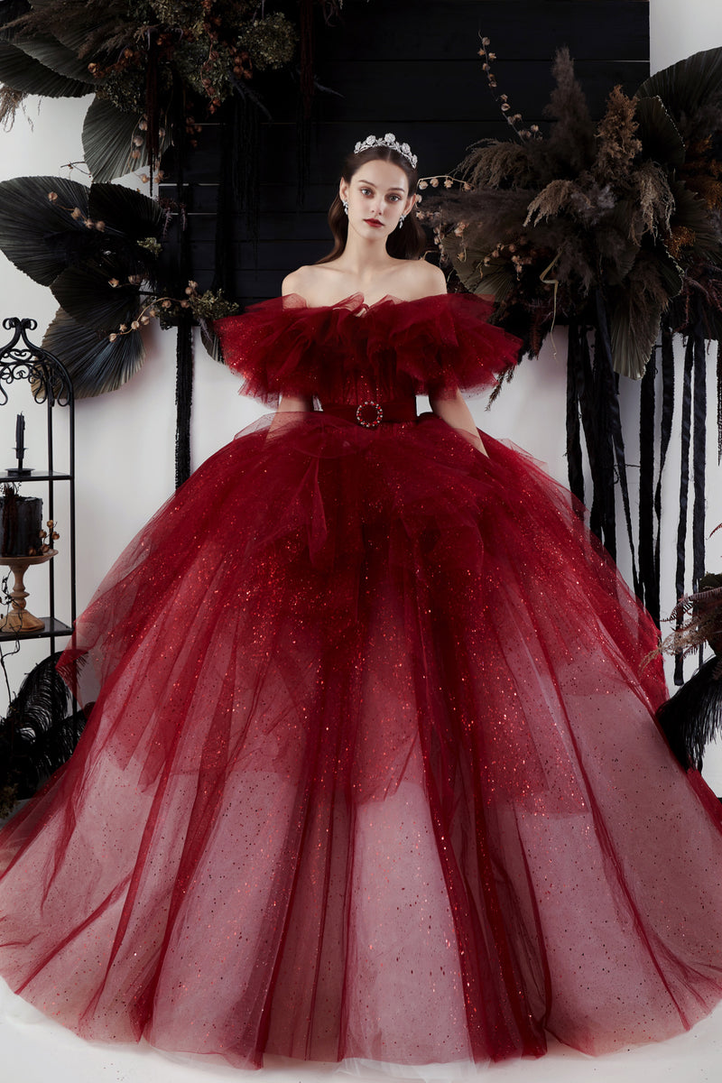 SC Rouge Maroon Ballgown