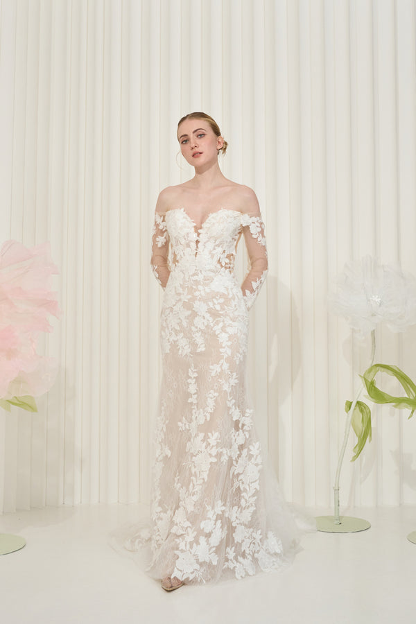 Gwen Floral Lace Bridal Gown