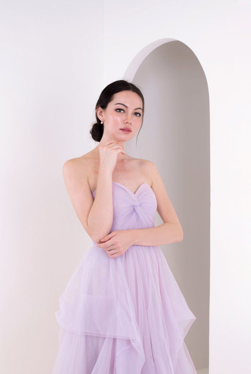 Tulle Purple Gown
