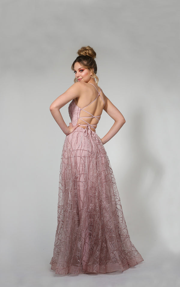 H Aphro Pink Flare Gown