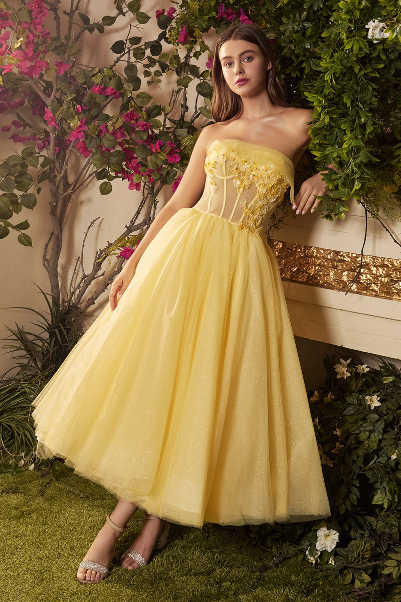 AL Sebastian Sunshine Yellow Midi Gown