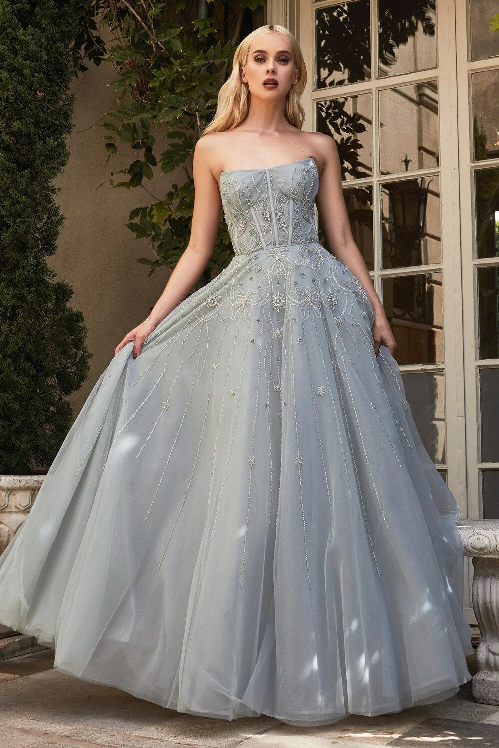 AL Ari Ribbon Mist Gown – GlamEdge Dress & Gown