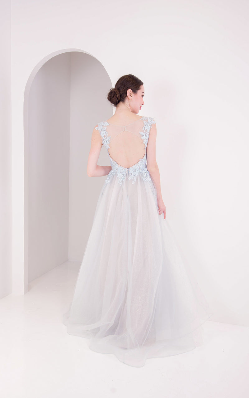 AL Hades Sheer Blue Gown