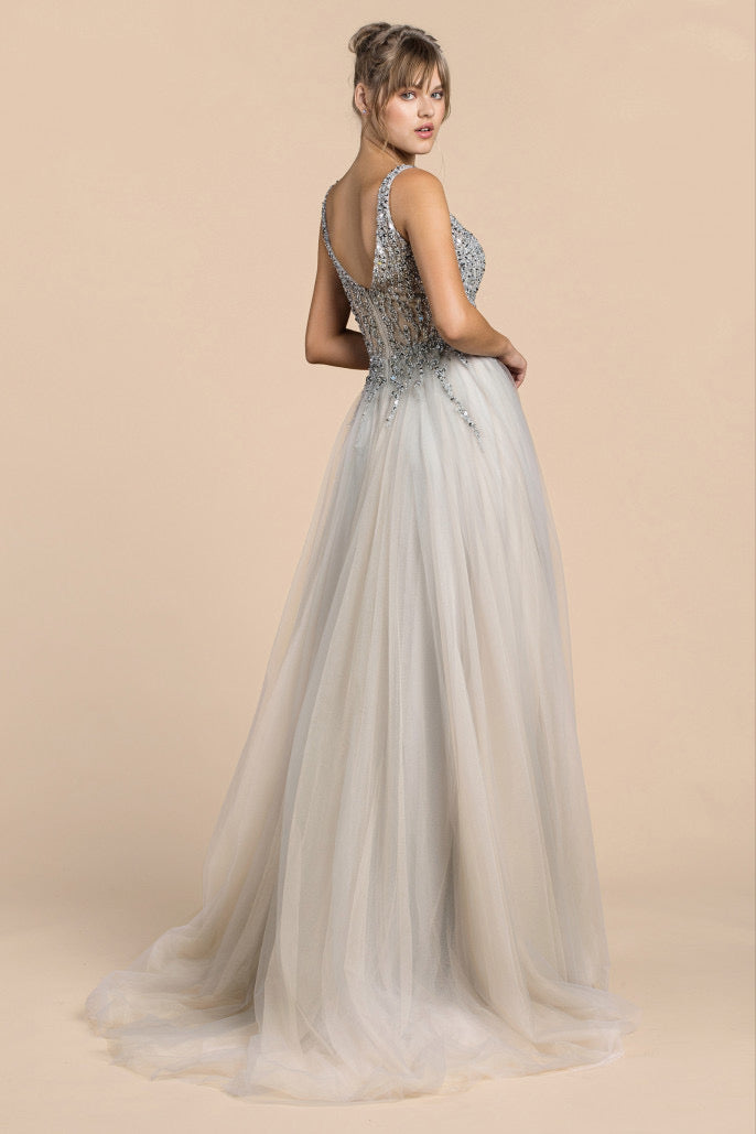AL Lilac Silver Gown