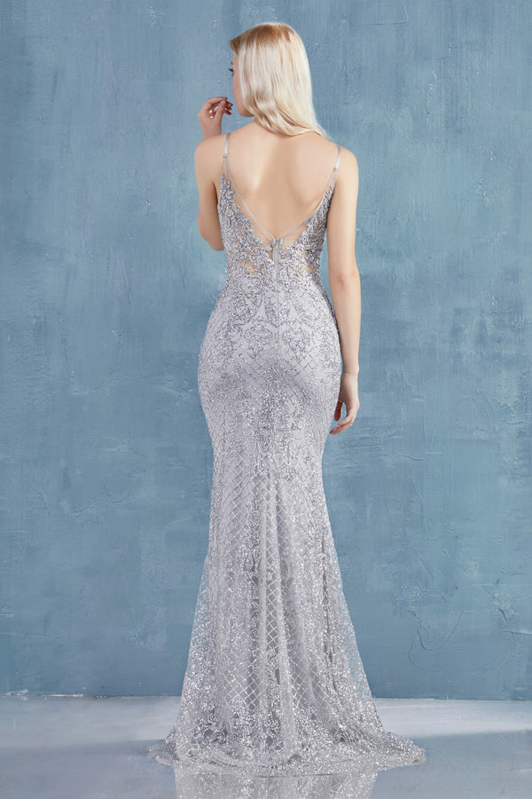 AL Melanie Frozen Silver Gown