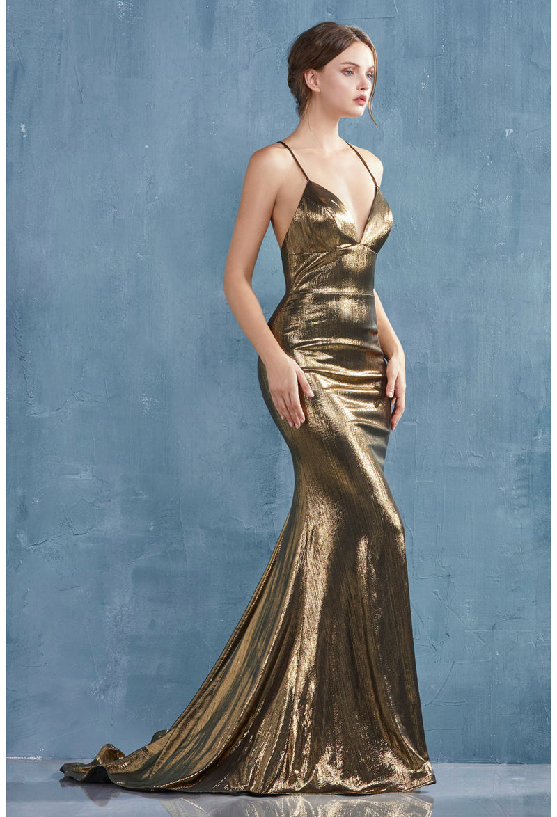 AL Metallic Gold Gown