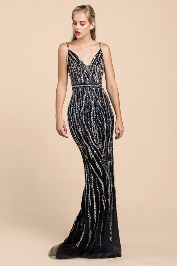 AL Tyche Black Lining Gown