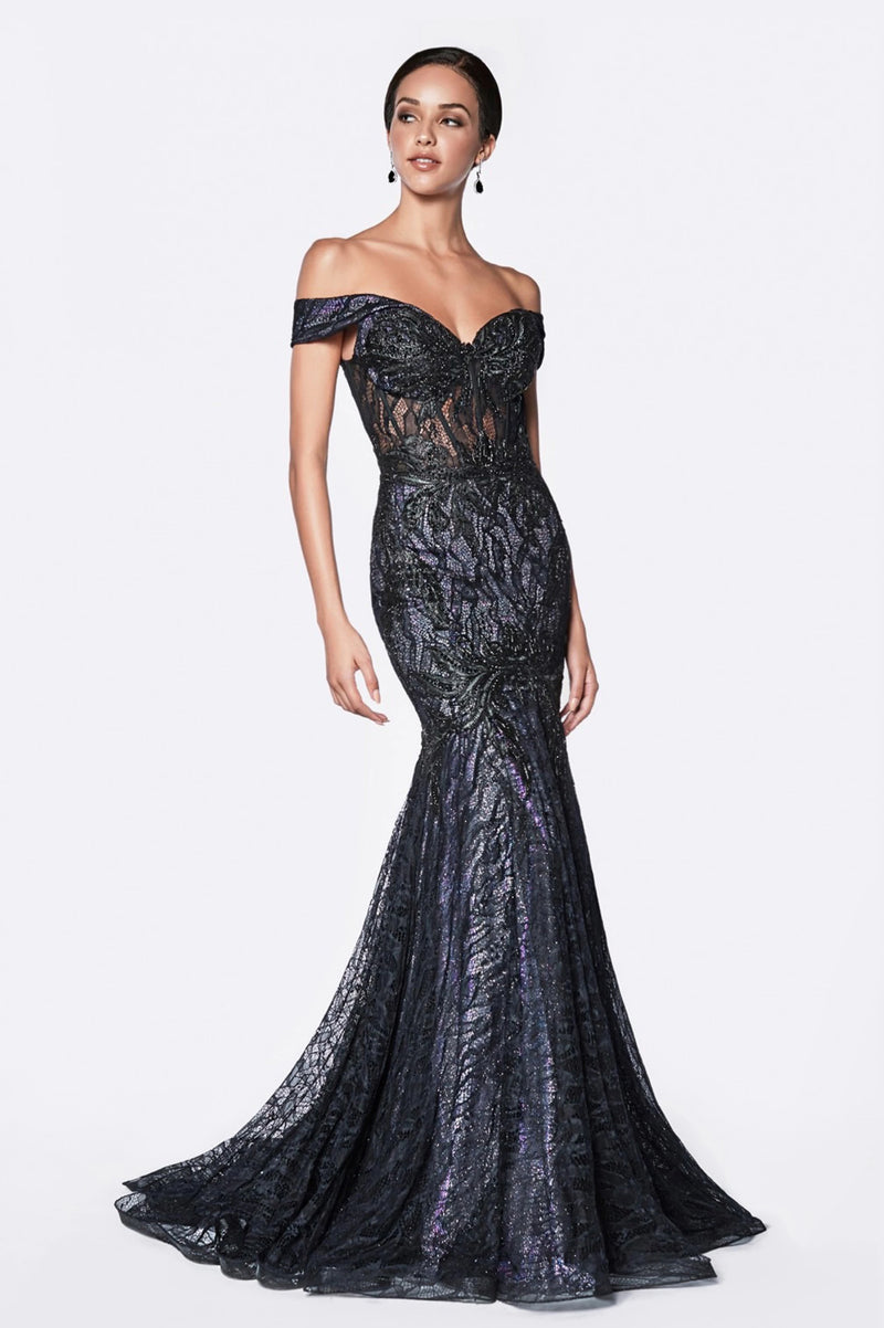 CD Rosie Dark Lace Corset Gown