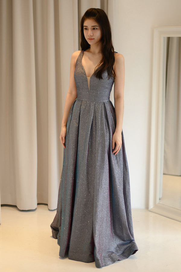 Electric Stardust Grey Gown