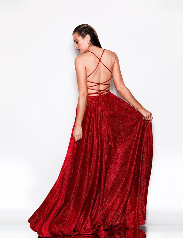 JA Stardust Red Gown