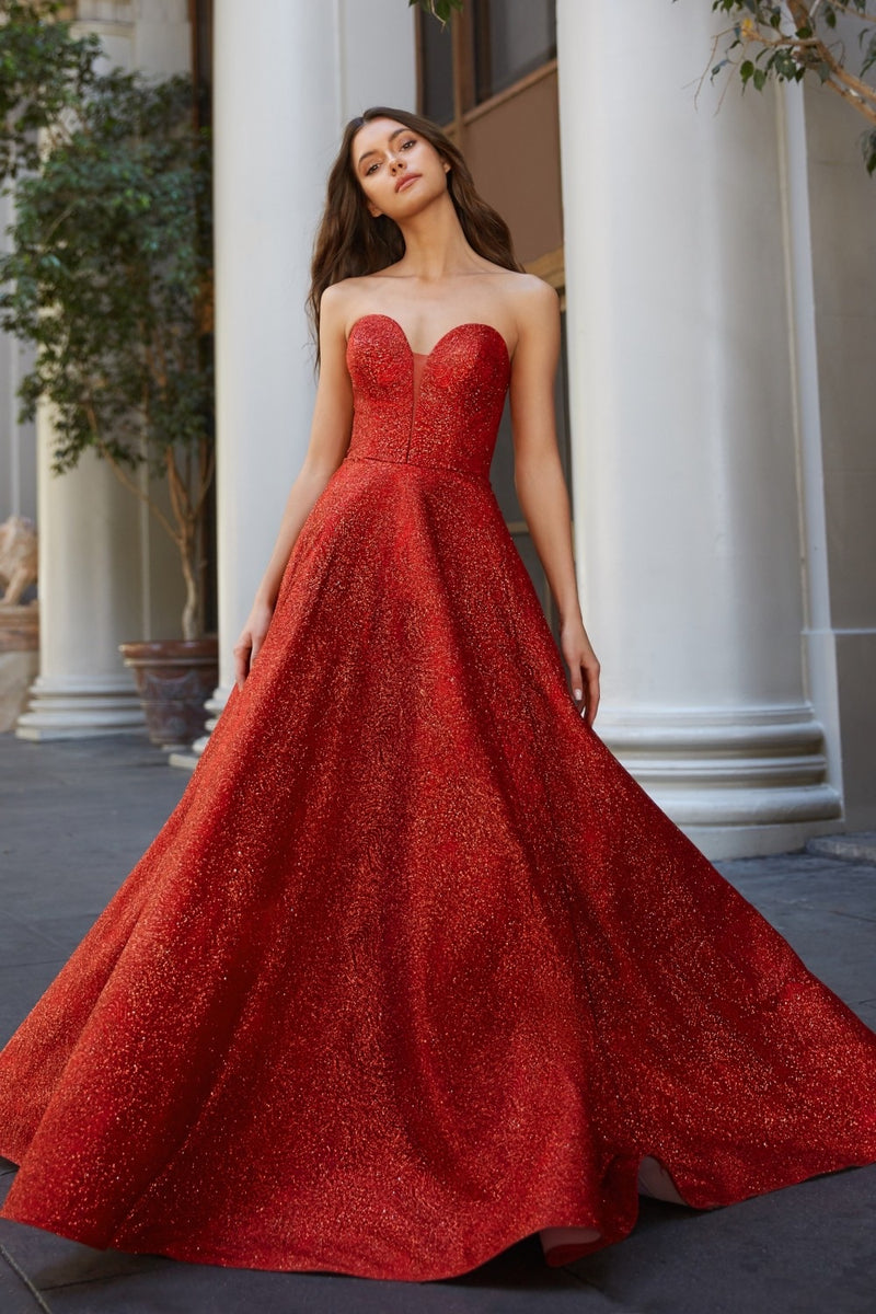Stunning Red Prom Dress Couture Corset Ball Gown with Long Train for  Photoshooting Strapless Sweetheart Evening Gown Customize