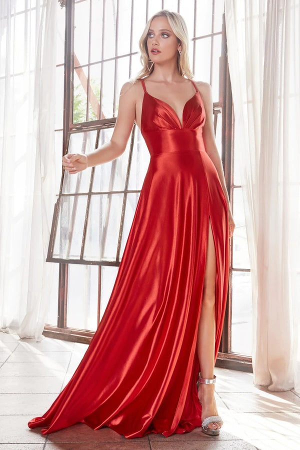 CD Silk Sleek Red Gown