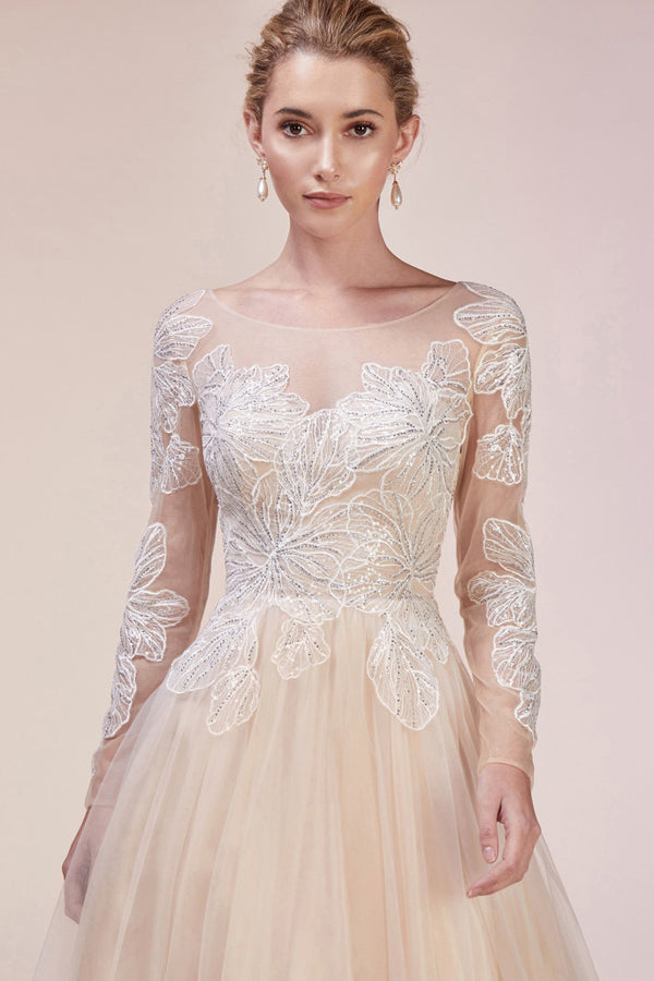 AL Hibiscus Lace Tulle Gown
