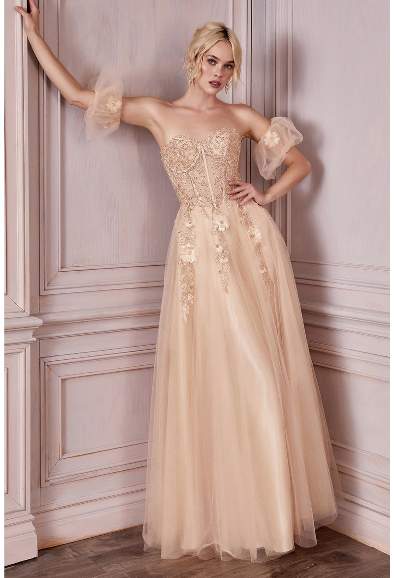 CD Odette Lace Champagne Gown