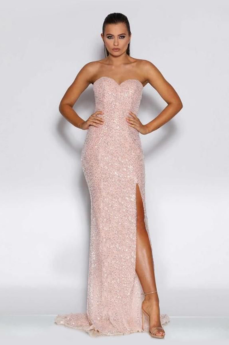 JA Melodie Sweetheart Pink Gown